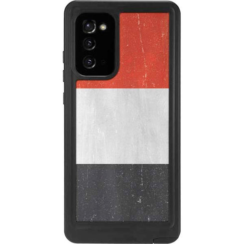 Yemen Flag Distressed Galaxy Note20 5G Waterproof Case